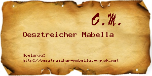 Oesztreicher Mabella névjegykártya